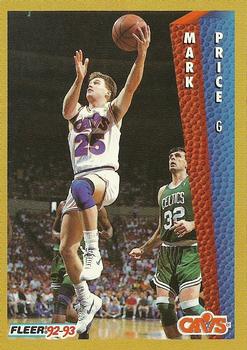 1992-93 Fleer NBA Red-Hot Stars Golden Magazine Perforated #NNO Mark Price Front