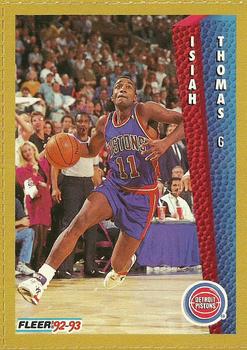 1992-93 Fleer NBA Red-Hot Stars Golden Magazine Perforated #NNO Isiah Thomas Front