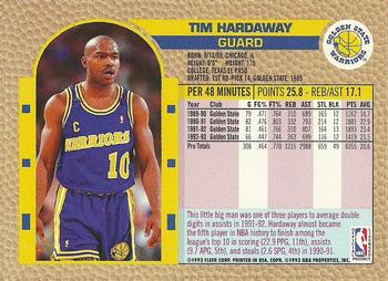 1992-93 Fleer NBA Red-Hot Stars Golden Magazine Perforated #NNO Tim Hardaway Back