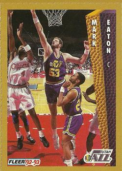 1992-93 Fleer NBA Red-Hot Stars Golden Magazine Perforated #NNO Mark Eaton Front