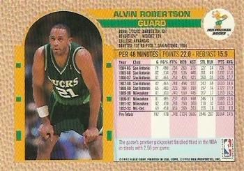 1992-93 Fleer NBA Red-Hot Stars Golden Magazine Perforated #NNO Alvin Robertson Back