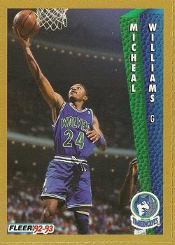 1992-93 Fleer NBA Red-Hot Stars Golden Magazine Perforated #NNO Micheal Williams Front