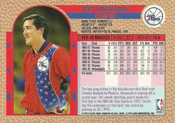 1992-93 Fleer NBA Shooting Stars Golden Magazine Perforated #NNO Jeff Hornacek Back