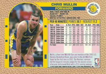 1992-93 Fleer NBA Shooting Stars Golden Magazine Perforated #NNO Chris Mullin Back
