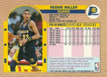 1992-93 Fleer NBA Shooting Stars Golden Magazine Perforated #NNO Reggie Miller Back