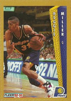 1992-93 Fleer NBA Shooting Stars Golden Magazine Perforated #NNO Reggie Miller Front