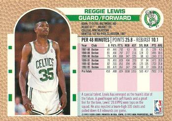 1992-93 Fleer NBA Shooting Stars Golden Magazine Perforated #NNO Reggie Lewis Back