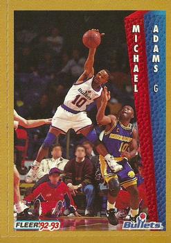 1992-93 Fleer NBA Shooting Stars Golden Magazine Perforated #NNO Michael Adams Front