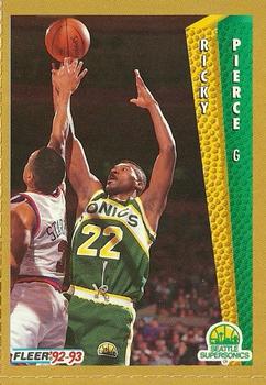 1992-93 Fleer NBA Shooting Stars Golden Magazine Perforated #NNO Ricky Pierce Front