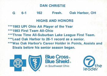 1983-84 Dayton Flyers #NNO Dan Christie Back