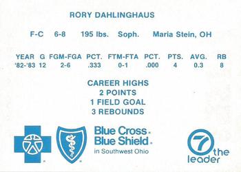 1983-84 Dayton Flyers #NNO Rory Dahlinghaus Back