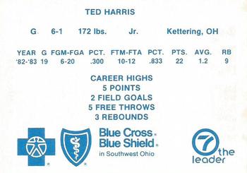 1983-84 Dayton Flyers #NNO Ted Harris Back