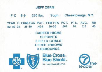 1983-84 Dayton Flyers #NNO Jeff Zern Back