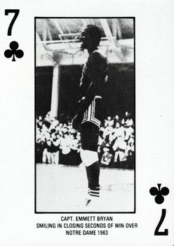 1986-87 DePaul Blue Demons Playing Cards #7♣ Emmette Bryant Front