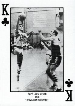 1986-87 DePaul Blue Demons Playing Cards #K♣ Joey Meyer Front