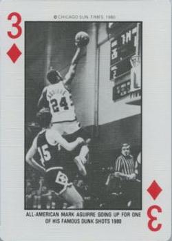1986-87 DePaul Blue Demons Playing Cards #3♦ Mark Aguirre Front