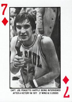 1986-87 DePaul Blue Demons Playing Cards #7♦ Joe Ponsetto Front
