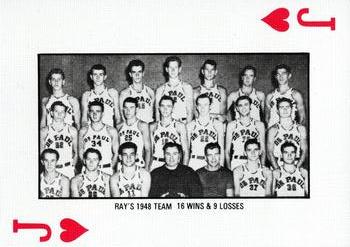 1986-87 DePaul Blue Demons Playing Cards #J♥ 1948 Team Front