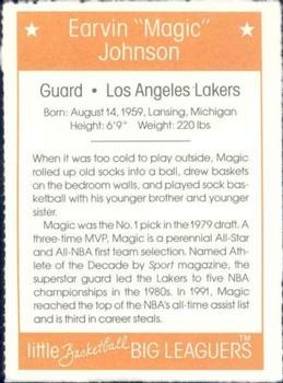 1991 Little Basketball Big Leaguers #17 Magic Johnson Back