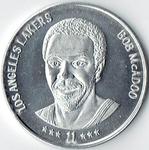 1985-86 Denny's Los Angeles Lakers Coins #4 Bob McAdoo Front