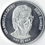 1985-86 Denny's Los Angeles Lakers Coins #6 Kurt Rambis Front