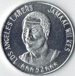 1985-86 Denny's Los Angeles Lakers Coins #8 Jamaal Wilkes Front