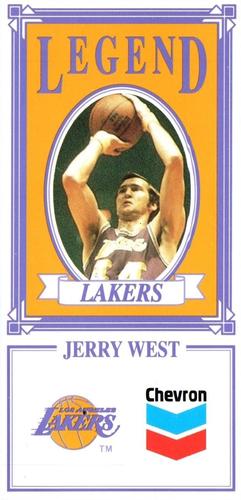 1992-93 Chevron Los Angeles Lakers #NNO Jerry West Front