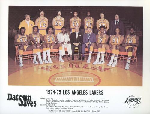 1974-75 Datsun Los Angeles Lakers #NNO Team Photo Front
