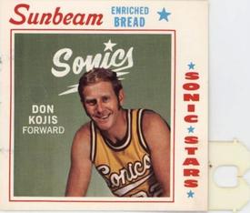 1970-71 Sunbeam Bread Seattle SuperSonics #NNO Don Kojis Front