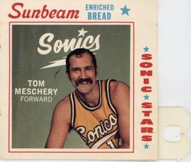 1970-71 Sunbeam Bread Seattle SuperSonics #NNO Tom Meschery Front