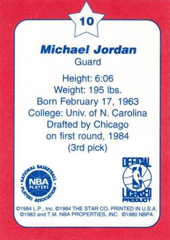 1997 1984-85 Star Olympic Michael Jordan (Unlicensed) #10 Michael Jordan Back