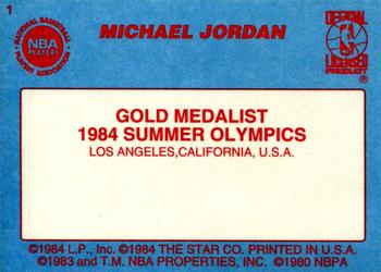1997 1984-85 Star Olympic Team (Unlicensed) #1 Michael Jordan Back