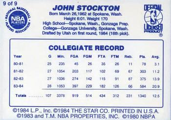 1997 1985-86 Star All-Rookies Blue Border (Unlicensed) #9 John Stockton Back