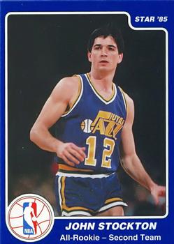 1997 1985-86 Star All-Rookies Blue Border (Unlicensed) #9 John Stockton Front