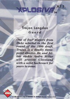 1999 Collector's Edge - Xplosive #X11 Trajan Langdon Back