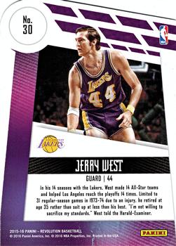2015-16 Panini Revolution - Icons #30 Jerry West Back