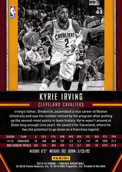 2015-16 Panini Threads #63 Kyrie Irving Back