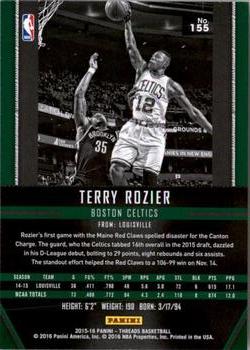 2015-16 Panini Threads #155 Terry Rozier Back