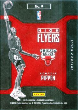 2015-16 Panini Threads - High Flyers Century Proof Red #9 Scottie Pippen Back