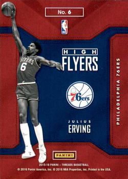 2015-16 Panini Threads - High Flyers Century Proof Gold #6 Julius Erving Back