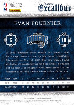 2015-16 Panini Excalibur #112 Evan Fournier Back