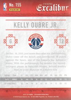 2015-16 Panini Excalibur #155 Kelly Oubre Jr. Back