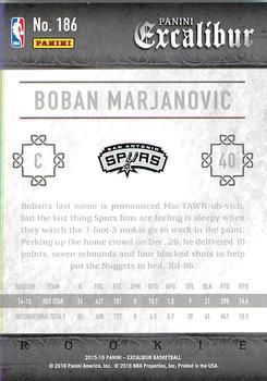 2015-16 Panini Excalibur #186 Boban Marjanovic Back
