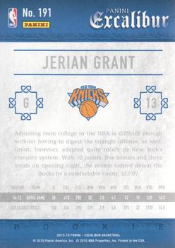 2015-16 Panini Excalibur #191 Jerian Grant Back