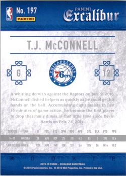2015-16 Panini Excalibur #197 T.J. McConnell Back