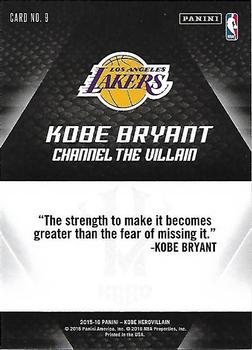 2015-16 Panini Kobe Bryant HeroVillain #30 Kobe Bryant Back