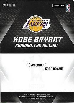 2015-16 Panini Kobe Bryant HeroVillain #31 Kobe Bryant Back