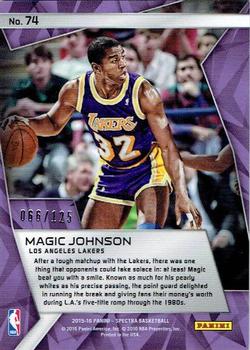 2015-16 Panini Spectra #74 Magic Johnson Back