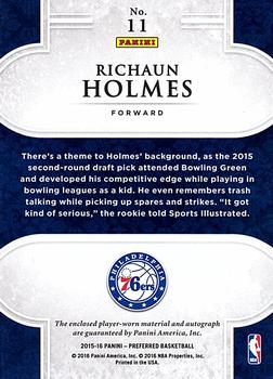 2015-16 Panini Preferred #11 Richaun Holmes Back