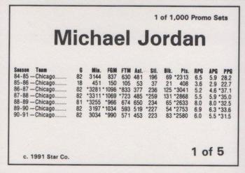 1997 1991 Star Michael Jordan (Unlicensed) - White Border, Black Text #1 Michael Jordan Back